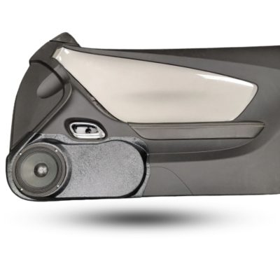 Front Door Custom Speaker Pods for the 2010-2015 Chevrolet Camaro to hold 6.5 in speakers for car audio installation upgrade