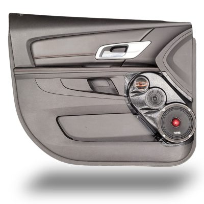 Front Door Custom Speaker Pods for the 2010-2017 Chevrolet Equinox GMC Terrain to hold 6.5 in and 3.5 in and 2.0 in speakers for car audio installation upgrade