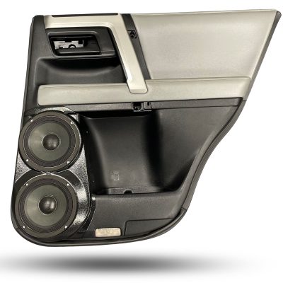 Rear Door Custom Speaker Pods for the 2010-2023 Toyota 4Runner to hold Dual 6.5 in speakers for car audio installation upgrade