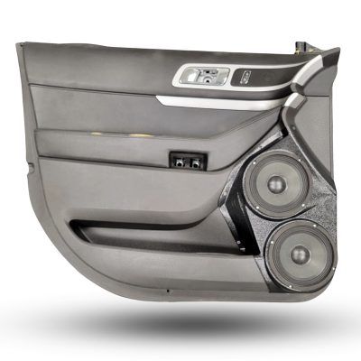 Front Door Custom Speaker Pods for the 2011-2015 Ford Explorer to hold Dual 6.5 in speakers for car audio installation upgrade