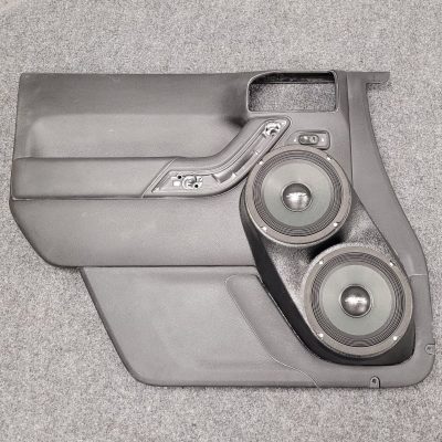Front Door Custom Speaker Pods for the 2011-2017 Jeep Wrangler to hold Dual 6.5 in speakers for car audio installation upgrade