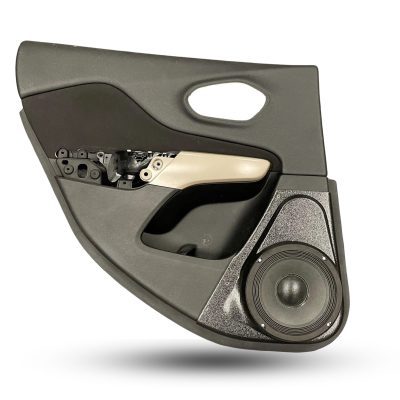 Rear Door Custom Speaker Pods for the 2014-2023 Jeep Cherokee to hold 8.0 in speakers for car audio installation upgrade