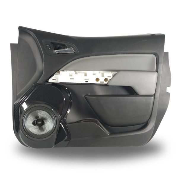 top center Speaker Upgrade for the Front Door of your 2015-2022 Chevrolet Colorado, GMC Canyon. Easy installation of a Single 8" Midrange for the most powerful car stereo possible.