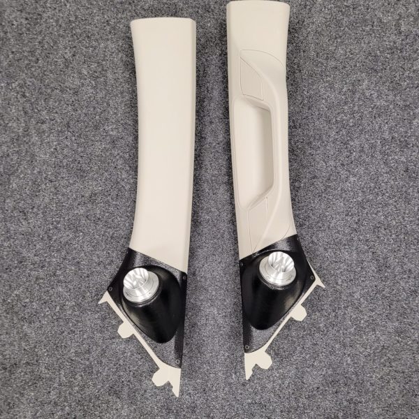 A-Pillar Custom Speaker Pods for the 2015-2022 Chevrolet Colorado GMC Canyon to hold 2.0 in speakers for car audio installation upgrade