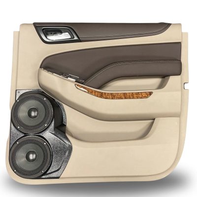 Rear Door Custom Speaker Pods for the 2015-2020 Chevrolet Suburban Chevrolet Tahoe GMC Yukon to hold Dual 6.5 in speakers for car audio installation upgrade