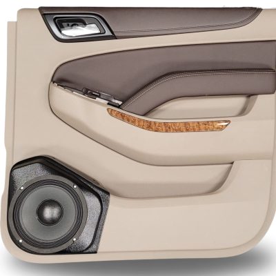 Rear Door Custom Speaker Pods for the 2015-2020 Chevrolet Suburban Chevrolet Tahoe GMC Yukon to hold 8.0 in speakers for car audio installation upgrade