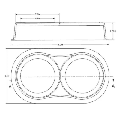 Universal Custom Speaker Pods for the Universal Universal,SelectYourVehicle Universal to hold Dual 6.5 in speakers for car audio installation upgrade