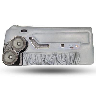 Front Door Custom Speaker Pods for the 1987-1993 Ford Mustang to hold Dual 6.5 in speakers for car audio installation upgrade