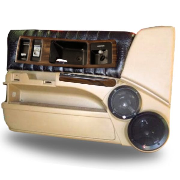 Front Door Custom Speaker Pods for the 1992-1996 Chevrolet Caprice Impala to hold 6.5 in and 5.25 in speakers for car audio installation upgrade