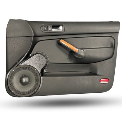 Front Door Custom Speaker Pods for the 1999-2004 Volkswagen Jetta to hold 8.0 in speakers for car audio installation upgrade