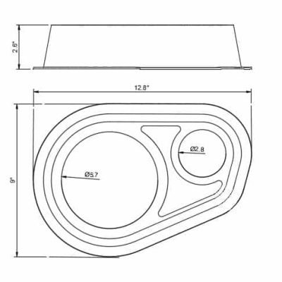 Universal Custom Speaker Pods for the Universal UniversalSpeakerPods to hold 6.5 in and 3.5 in  speakers for car audio installation upgrade